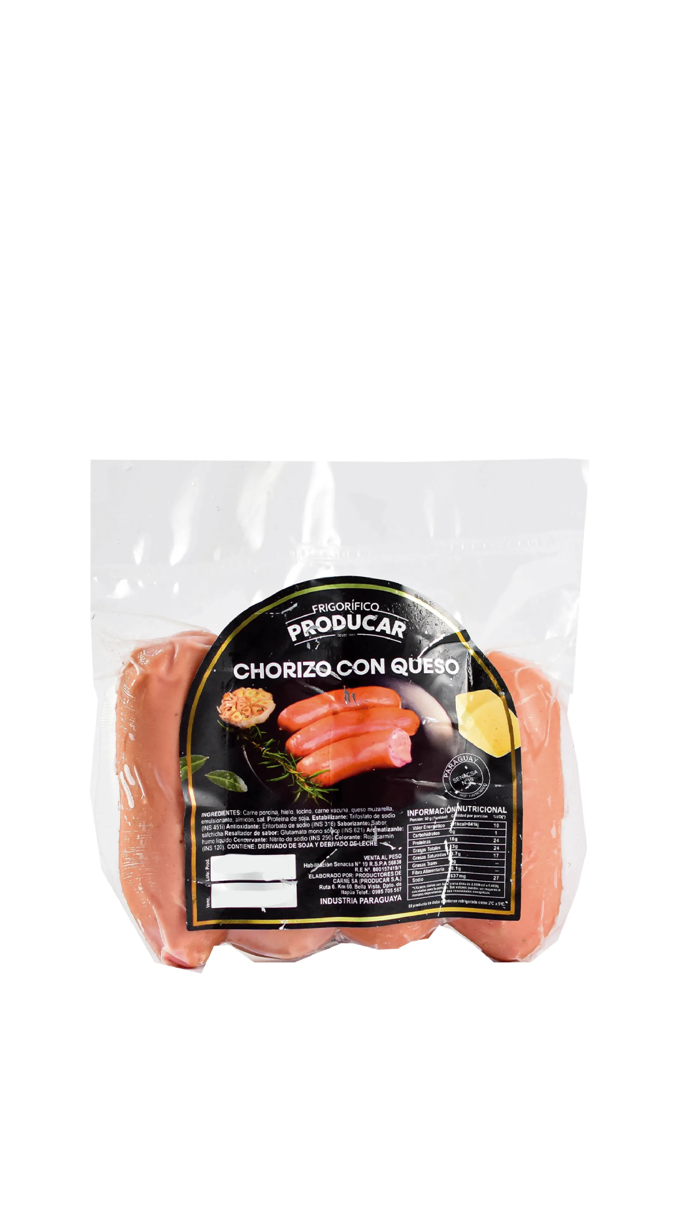 Chorizo con queso Producar